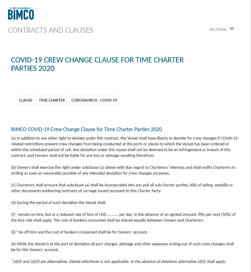 Bimco clauses